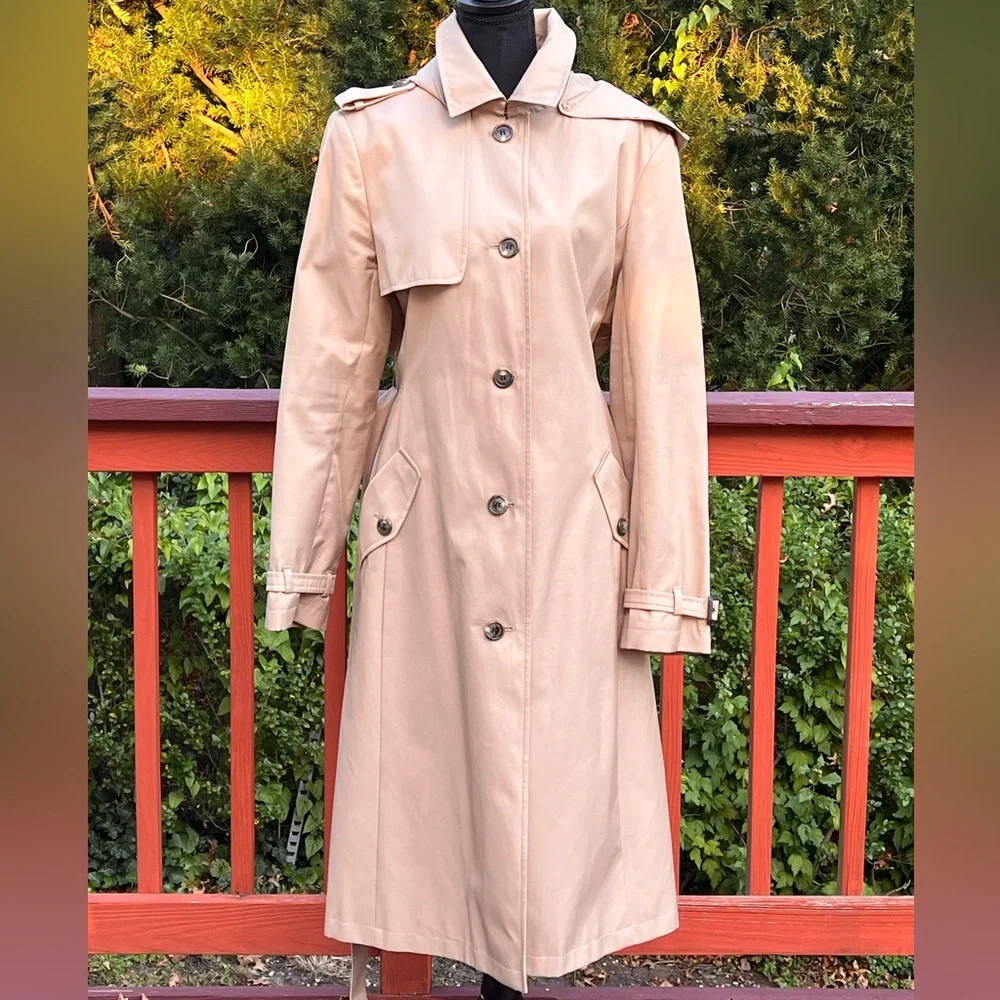 ❤️🔥LAUREN RALPH ❤️🔥LAUREN BEIGE TRENCH COAT SIZE X-LARGE - Picture 2 of 16